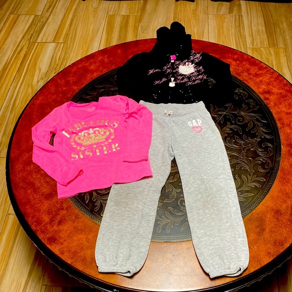 Gap Kids & Hello Kitty Other - Girls Bundle Gap Kids Sweats The Children’s Place Shirt & Hello Kitty Sweatshirt